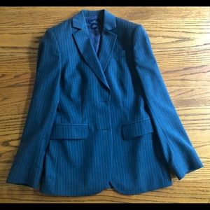Brooks Brothers - gray suit with light blue pinstripes - size 2